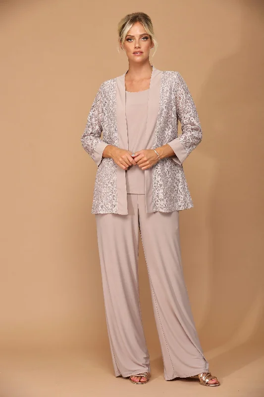 TightstrapLong Formal Mother of the Bride Jacket Pant Suit