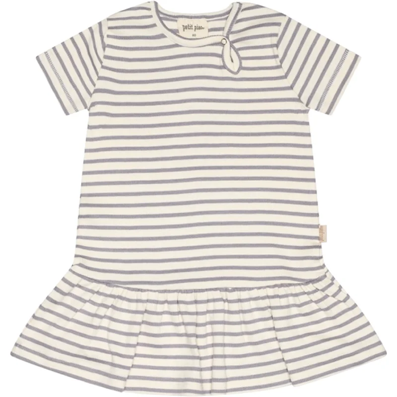 Tennis DressPetit Piao Dusty Lavender/Offwhite Dress S/S Modal Striped