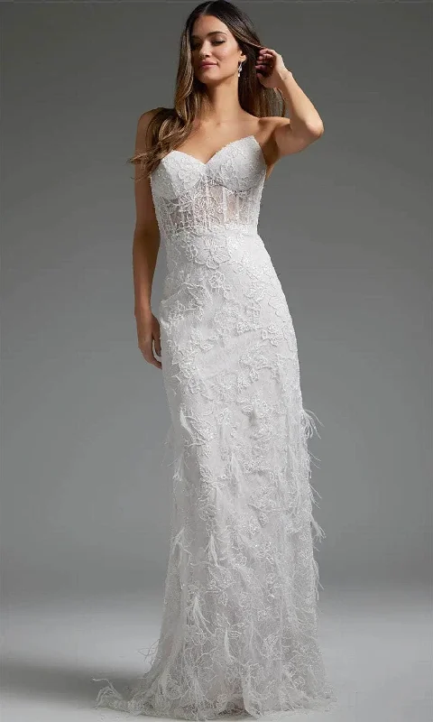 TightyogaJovani JB40590 - Feathered Lace Bridal Gown