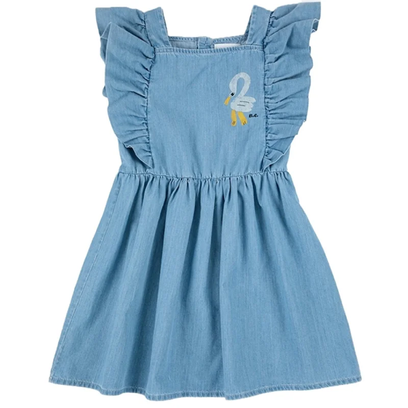 Dance DressBobo Choses Light Blue Pelican Denim Ruffle Dress