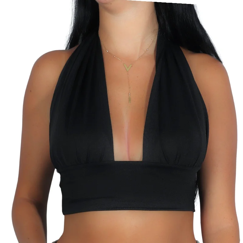 CroptopappFitted Halter Cropped Top