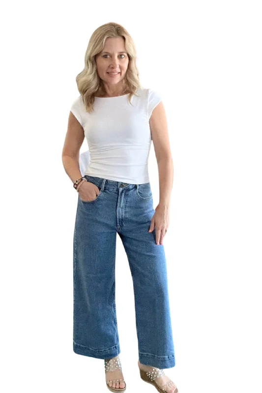 CroptophoodieDear John Denim Audrey Cropped Wide Leg Jeans