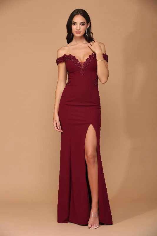 TightcontestLong Off Shoulder Formal Evening Prom Dress