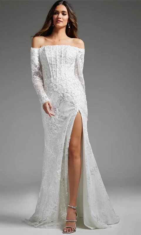 TightcollarJovani JB23106 - Off Shoulder Lace Bridal Gown