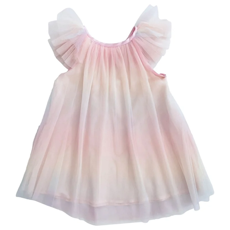 Fleece-lined DressDolly by Le Petit Tom Fairy Tulle Dress Rainbow