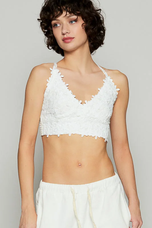 CroptopAIFeminine Lace Crop Bralette Top