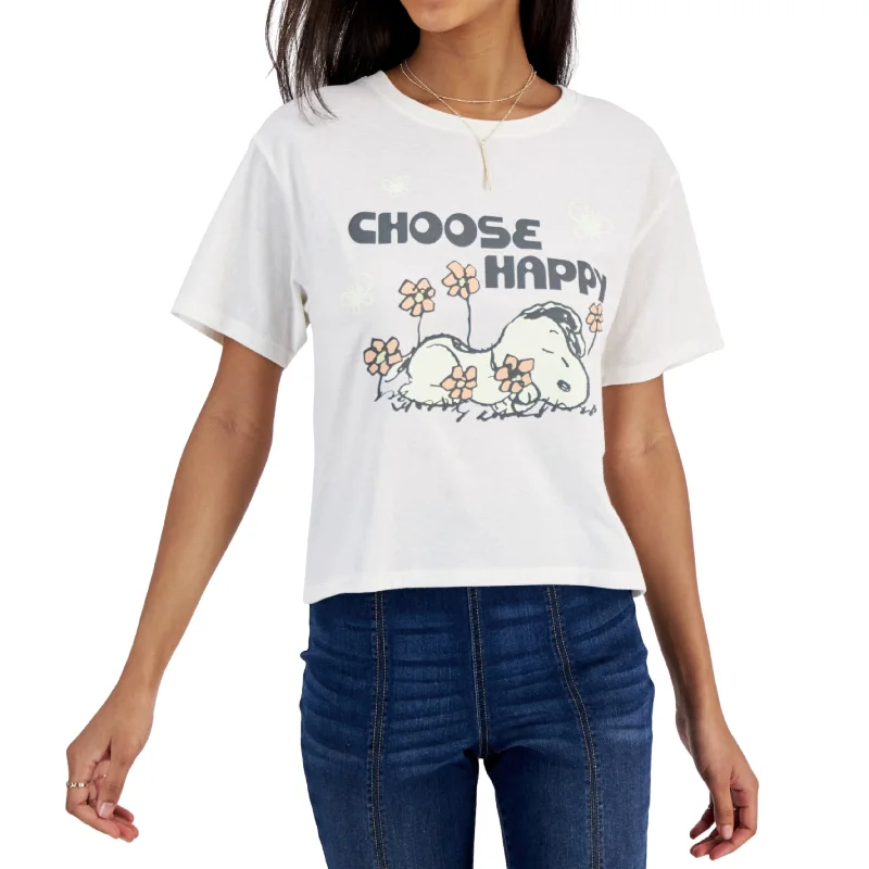 CroptopstyleLOVE TRIBE - Cropped Snoopy-Graphic T-Shirt