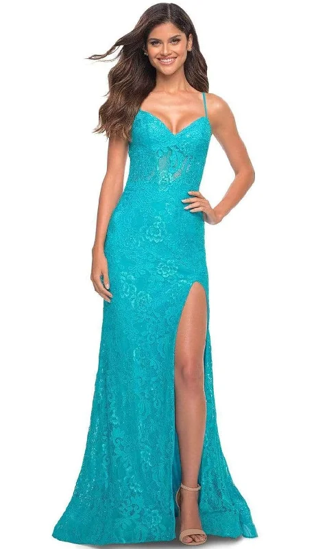 TightraceLa Femme - 30171SC - Sleeveless Open Back Prom Gown