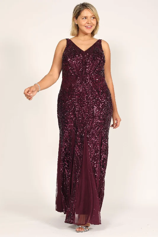 TightcornerNightway Long Plus Size Beaded Formal Gown 21685W