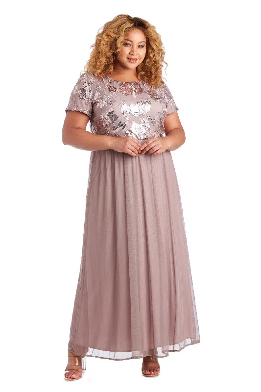 TightshipR&M Richards 7058W Long Plus Size Formal Dress