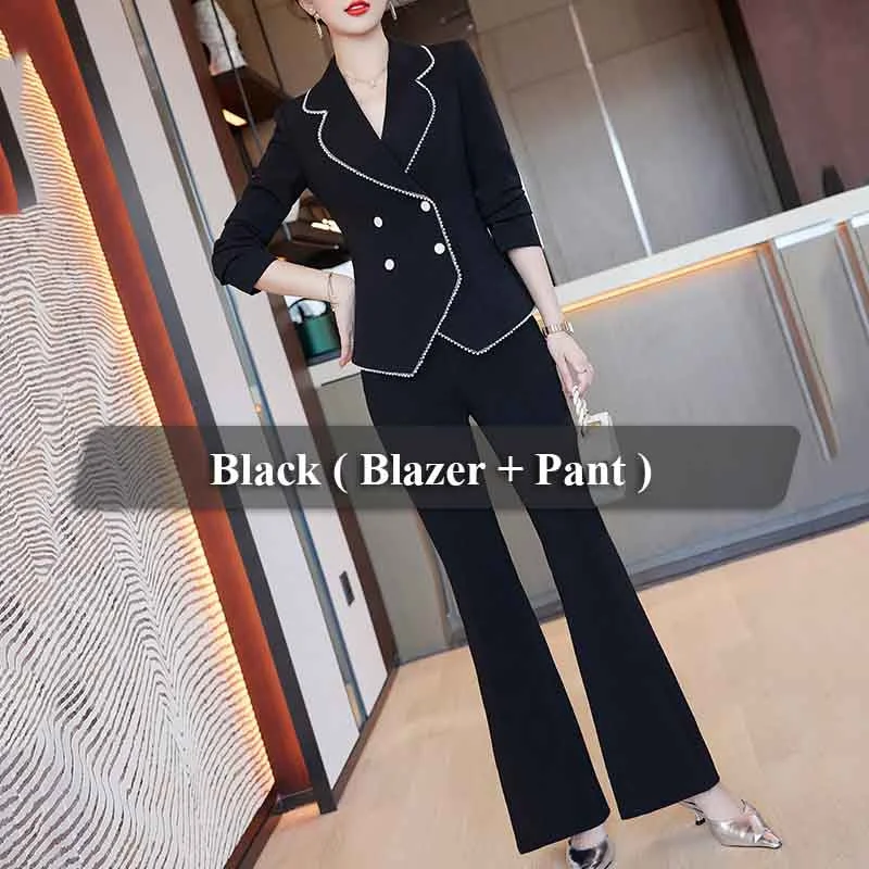 2 Piece Black Pant Suit