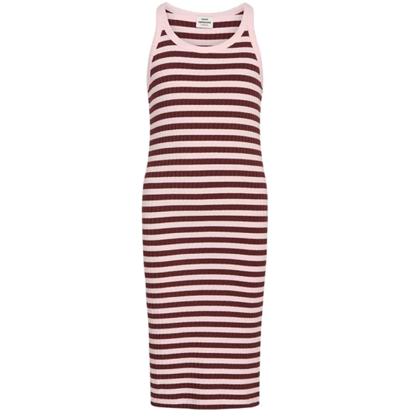 Bodycon DressMads Nørgaard 5x5 Classic Stripe Carnile Dress Blushing Bride/Hot Chocolate