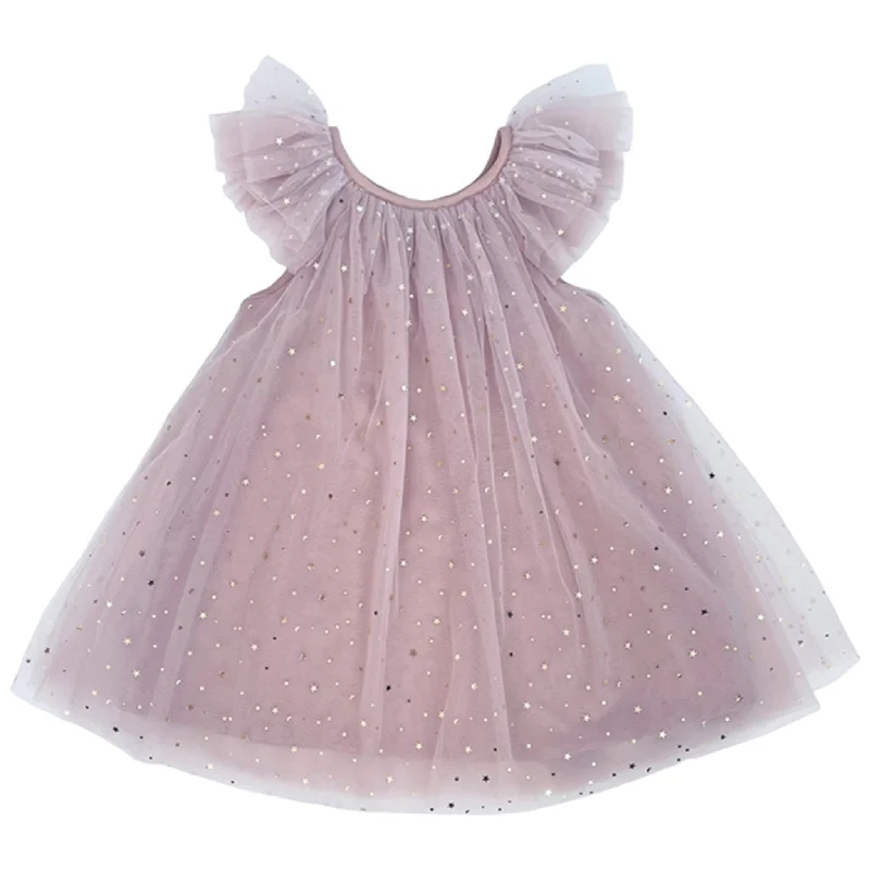 High-visibility DressDolly by Le Petit Tom Fairy Tulle Dress Dusty Violet