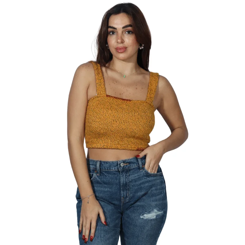 CroptopwoolOXXO - Square Neck Crop Top