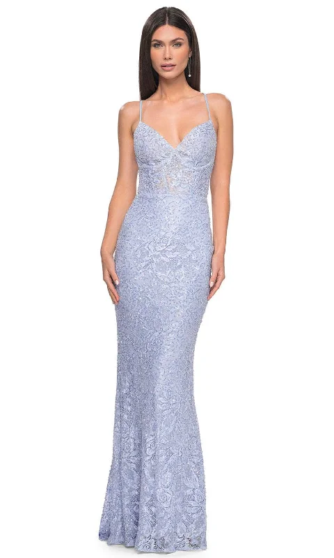 TightdesignLa Femme 32434 - Strappy Back Lace Prom Gown