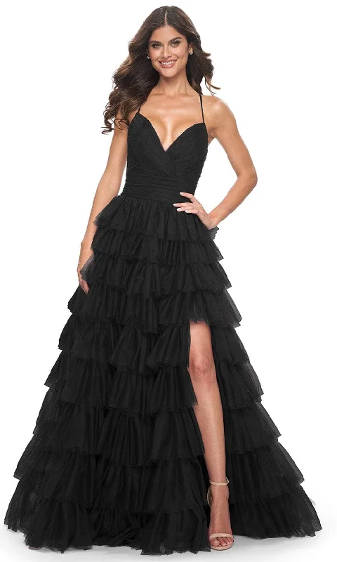 TightpantLa Femme 32086 - Sleeveless Multi-Tiered Prom Dress