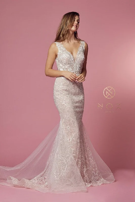 TightmatchSleeveless Formal Long Wedding Gown Sale