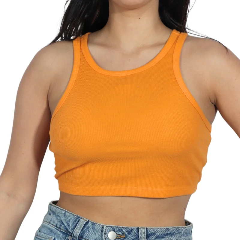 CroptoplegendWILD FABLE - Basic Ribbed Cropped Top