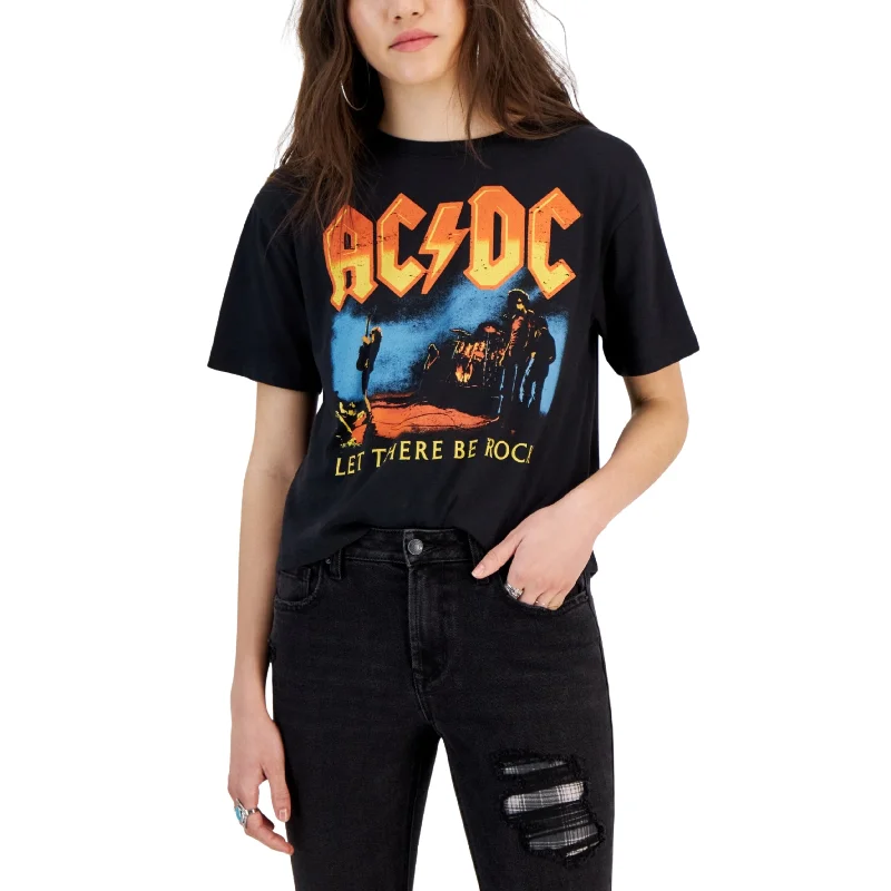 CroptopdesignLOVE TRIBE - Ac/Dc Let There Be Rock Graphic Crop T-Shirt