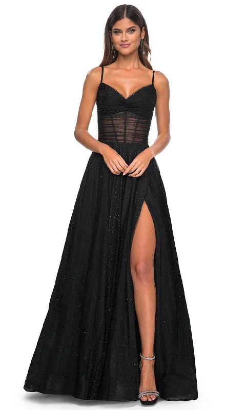 TightsealLa Femme 31970 - High Slit A-Line Prom Dress