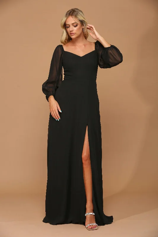 TightropeLong Sleeve Formal Chiffon Dress