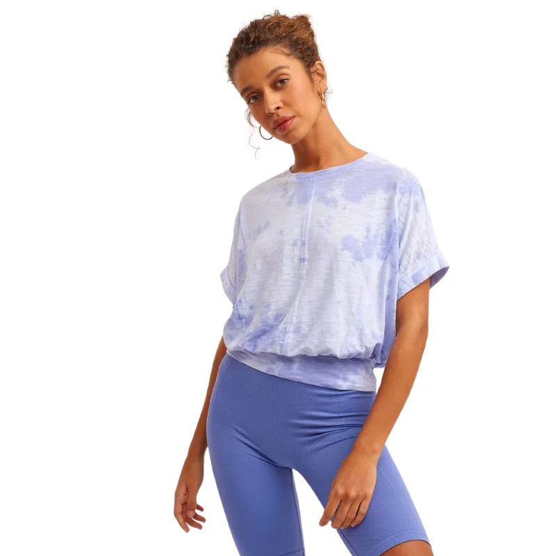 CroptopwebOXXO - Crop Tshirt with Tie-dye Pattern