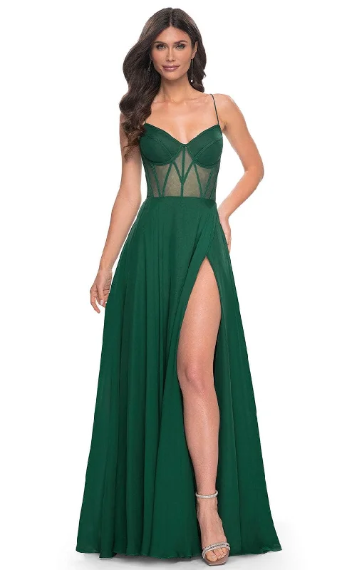 TightpantLa Femme 32296 - Illusion Corset Prom Dress