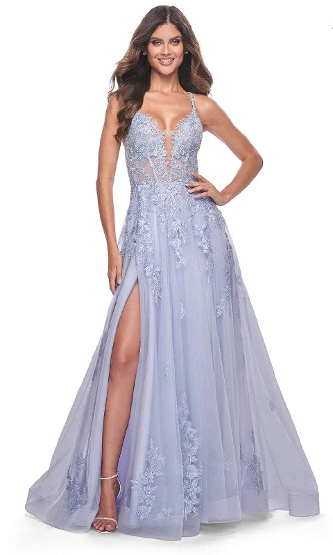 TightholdLa Femme 32062 - Tie Back A-Line Prom Dress