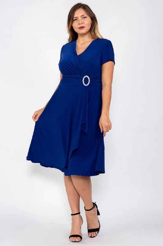 TightseamR&M Richards 5705 Short Cocktail Dress Royal Blue