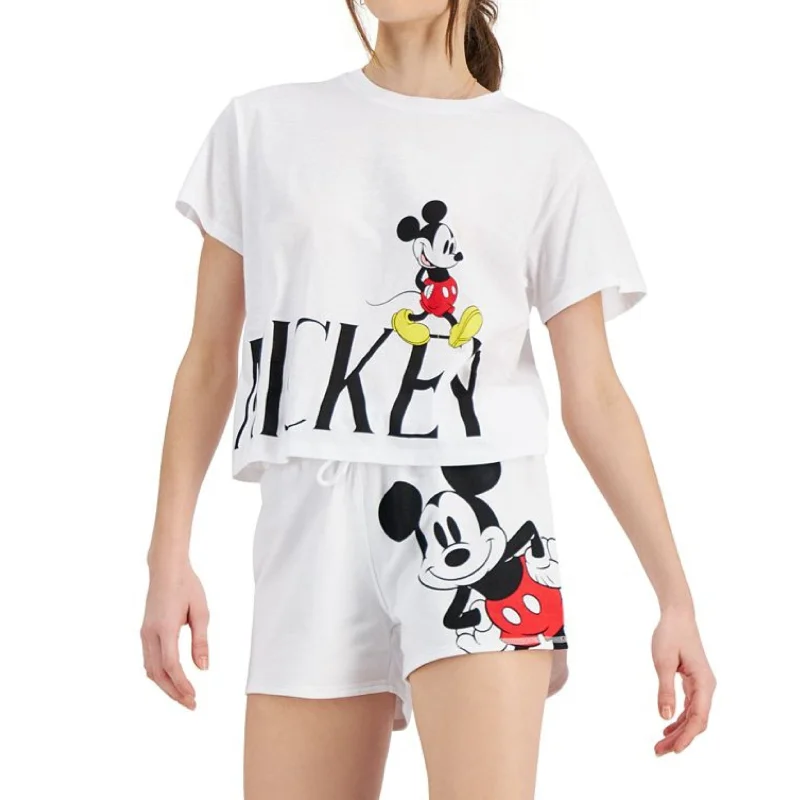 CroptopcloudDISNEY - Cropped Mickey Mouse Graphic T-Shirt