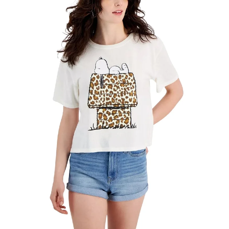 CroptopdurableLOVE TRIBE - Leopard Snoopy Cropped T-Shirt