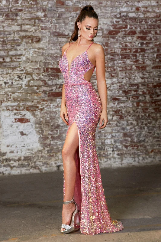 TightcompetitionCinderella Divine CD175 Prom Long Formal Fitted Sequin Evening Dress