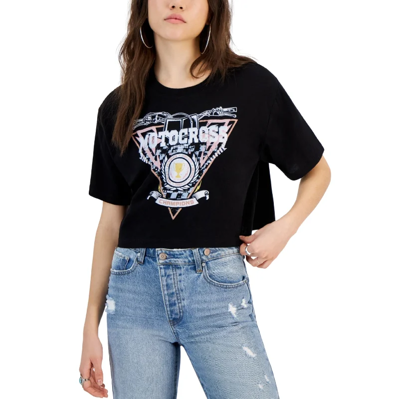 CroptopstyleSELFIE - Motocross Graphic Boxy Crop T-Shirt