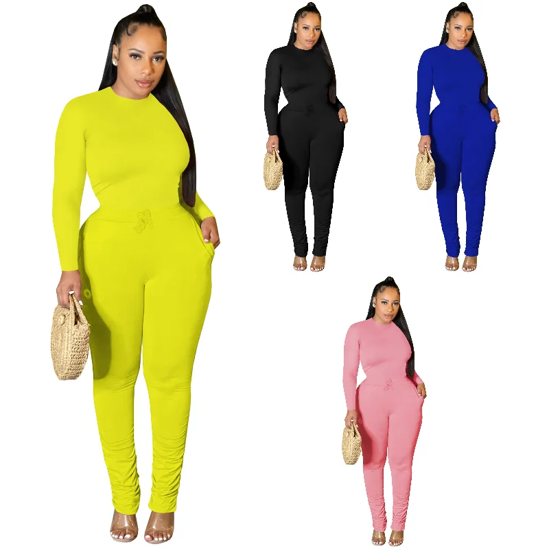 2022 Fall Winter Custom Sweatsuit Tracksuit Hoodies 2 Pc Joggers Set Women Sweat Suit Two Piece Pants Sets For Women Clothing