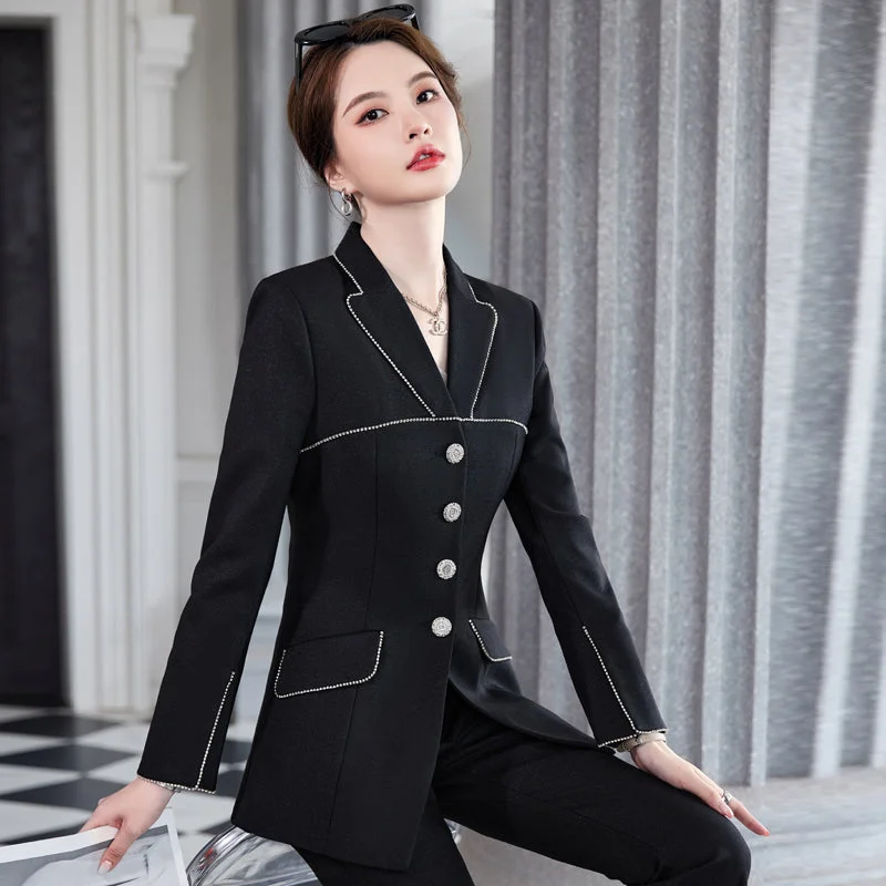 2 Piece Black Pant Suit