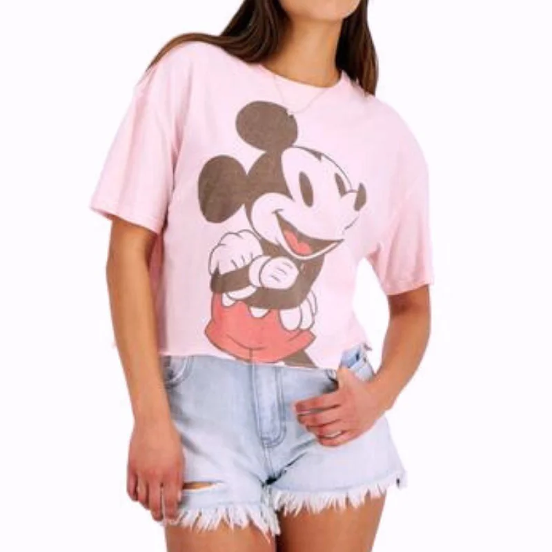 CroptopvrDISNEY - Mickey Mouse Cropped Graphic-Print T-Shirt