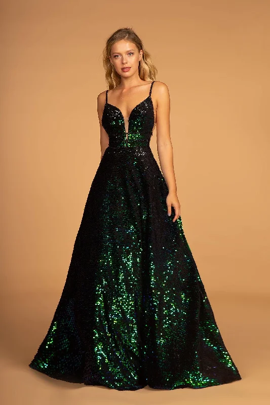 TightwaistLong Fully Sequins Prom Formal Ball Gown