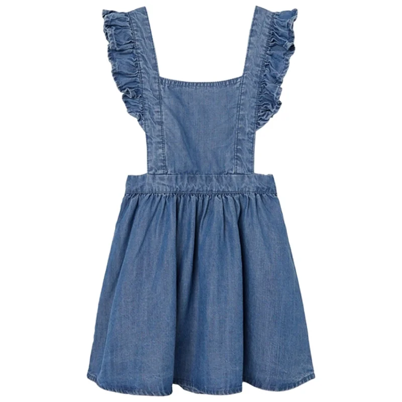 Geometric DressName it Medium Blue Denim Mia Frill Denim Dress