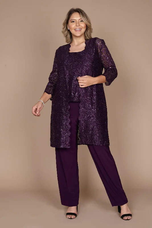 TightdeadlineR&M Richards 1993P Metallic Lace Petite Pant Suit Sale