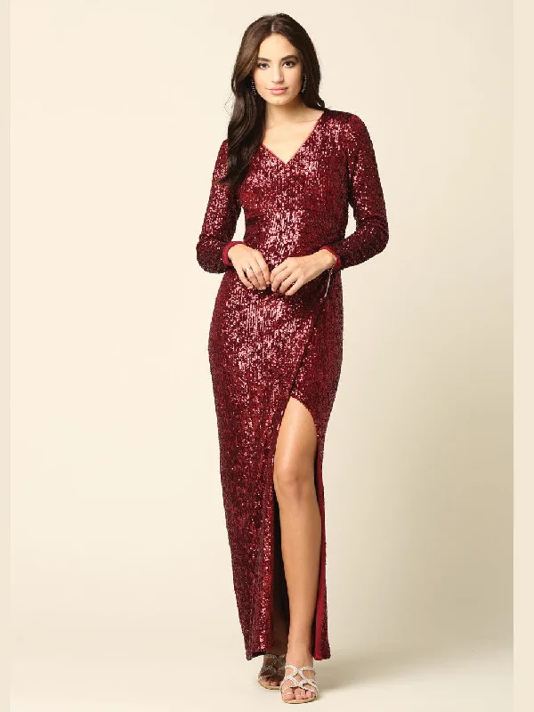 TightbuildLong Sleeve Formal Evening Dress