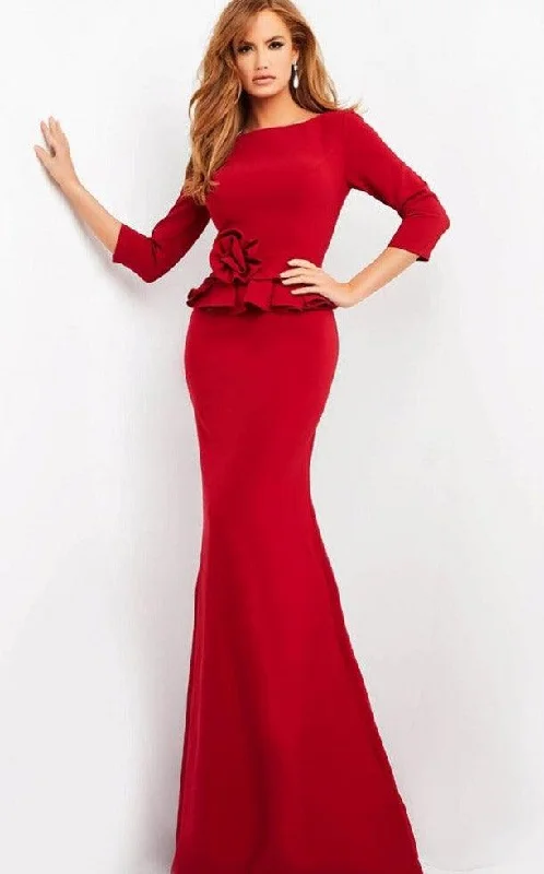 TightfitJovani 05043 Quarter Sleeve Long Formal Dress