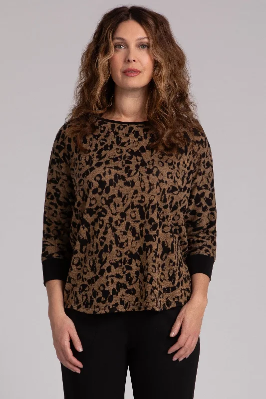 Velvet Knit TopsAnimal Sweater Nu Cinch Top | Animal Camel