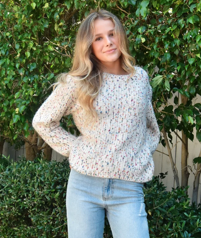 Mohair Knit TopsFBZ Girls Confetti Sweater