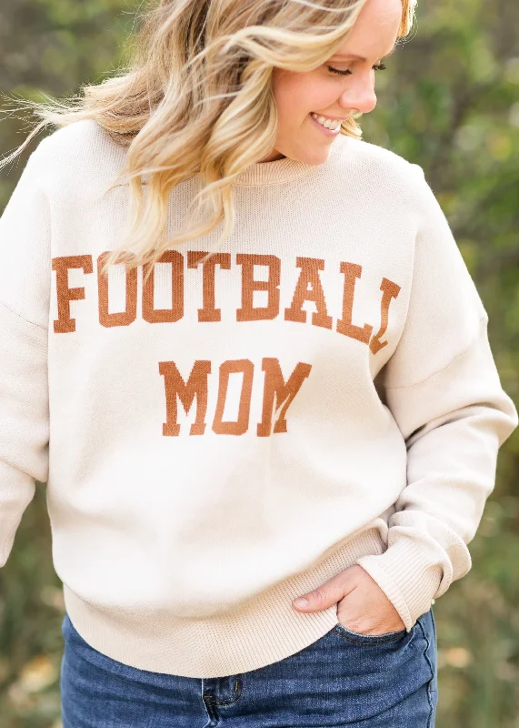 Pocketed Knit TopsFootball Mom Soft Knit Sweater