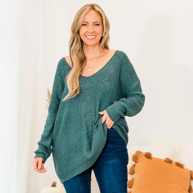 Layered Knit TopsLike A Cloud Sweater, Green