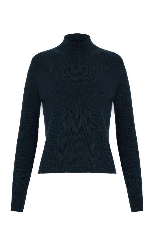 Cropped Knit TopsMOCKNECK SWEATER