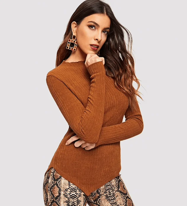 V-Neck Knit TopsRILEY’S JUST RIGHT SWEATER