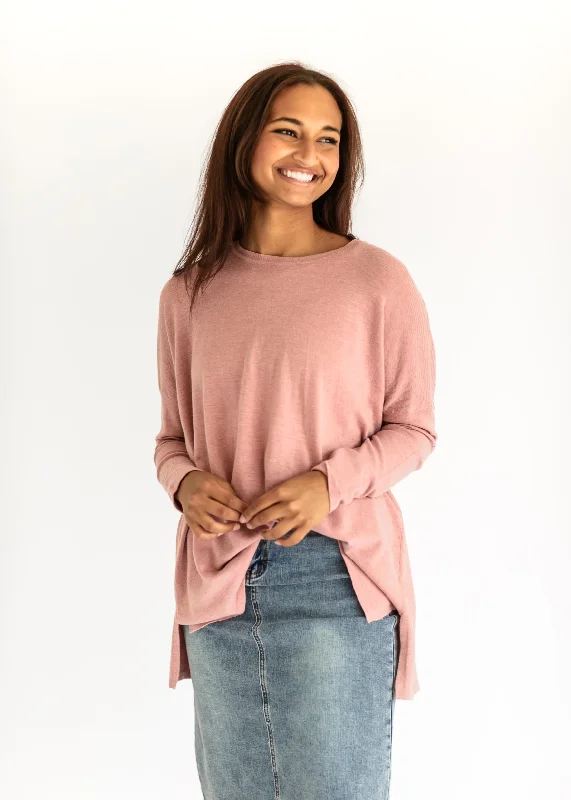 Off-Shoulder Knit TopsSoft Touch Drop Shoulder Sweater