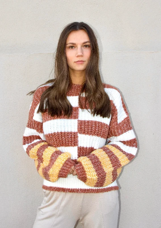 Running Knit TopsStick Around Colorblock Sweater