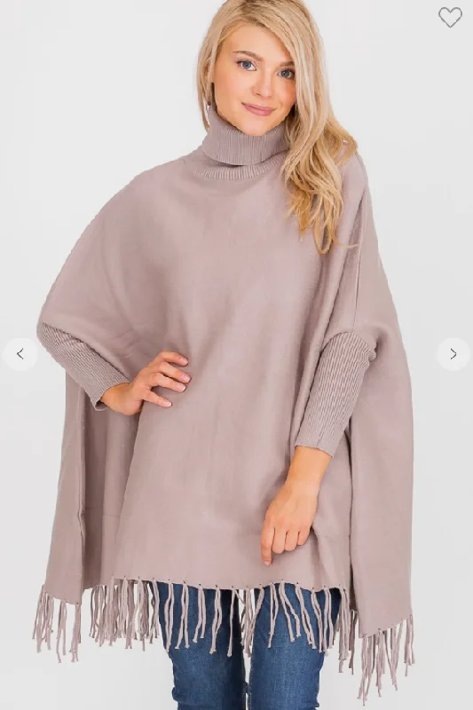 Fitted Knit TopsPremium 100% Viscose Cape Sweater - 3 Colors